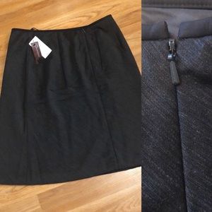 Classic slate grey A-line shirt is cut on bias